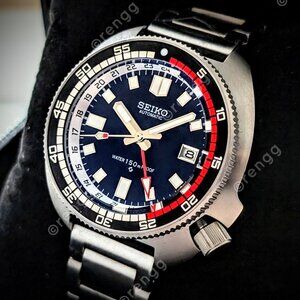 RARE Full TITANIUM GMT Black Willard Mod Automatic Racing 200M Watch 45mm